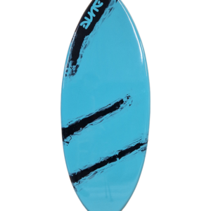 Turquoise evolutionary skimboard made of fiberglass